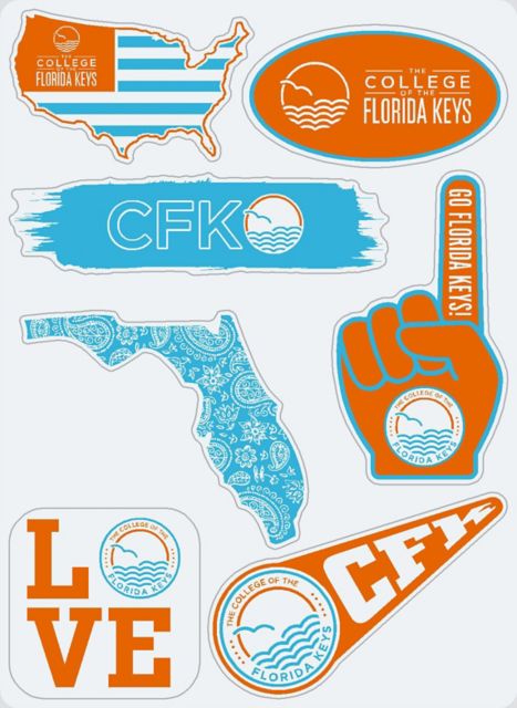 The College of the Florida Keys 7.5'' x 7.5'' Sticker Sheet