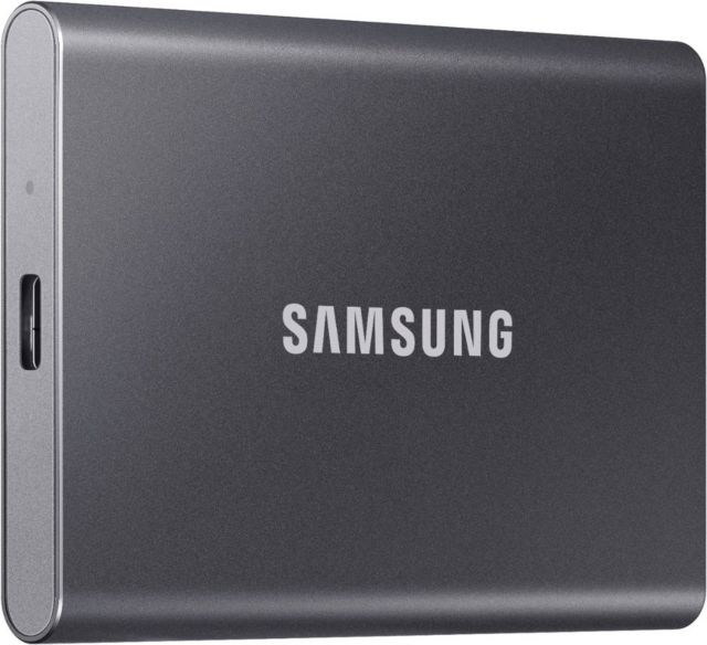 T7 2TB External USB 3.2 Gen 2 Portable SSD with Hardware Encryption (Titan Gray) - ONLINE ONLY