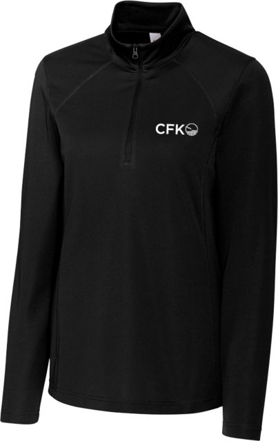 College of the Florida Keys Clique Womens Ice Pique Half Zip CFK Horizontal - ONLINE ONLY