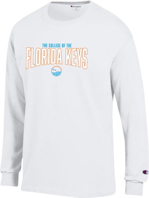 College of the Florida Keys Champion Long Sleeve T Shirt The College of the Florida Keys Block Text - ONLINE ONLY