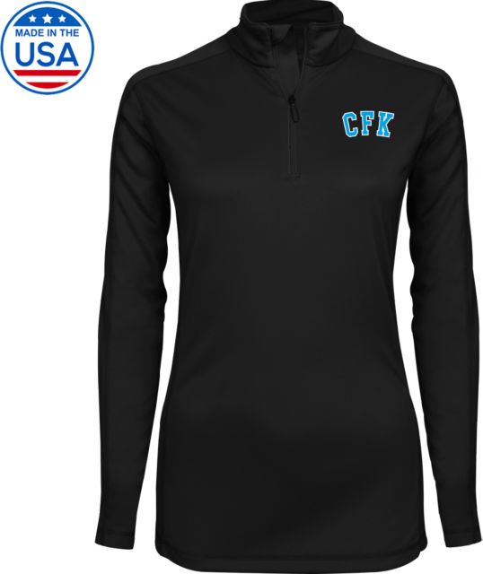 College of the Florida Keys Womens Syntrel Interlock 1/4 Zip CFK Arched - ONLINE ONLY