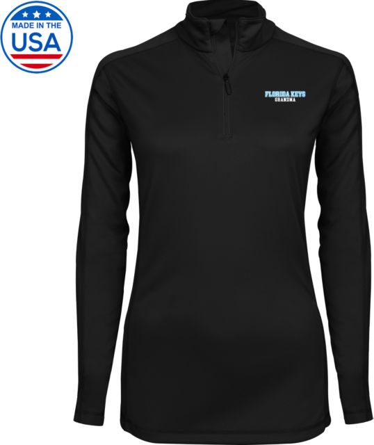 College of the Florida Keys Womens Syntrel Interlock 1/4 Zip Florida Keys Grandma - ONLINE ONLY