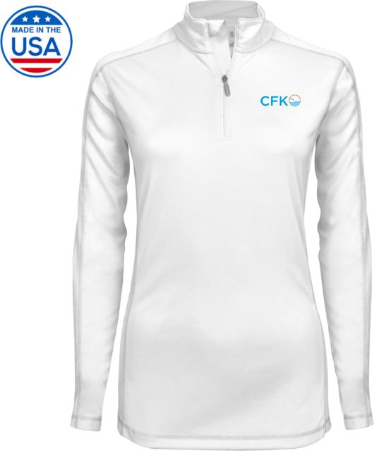 College of the Florida Keys Womens Syntrel Interlock 1/4 Zip CFK Horizontal - ONLINE ONLY