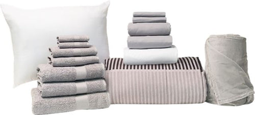 Essential 17pc Twin XL Bundle in- Palmer Stripe - SHIPS 8/1 FOR IN-STORE PICKUP ON FALL MOVE-IN WEEKEND.